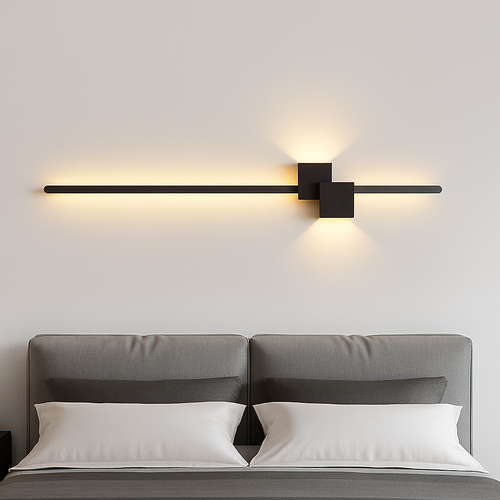 Moderne minimaliste LED intérieur applique ligne lampe longue bande applique murale TV fond mur chambre salon allée couloir lampe - vue 5 sur 15