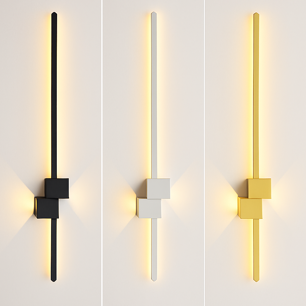 Moderne minimaliste LED intérieur applique ligne lampe longue bande applique murale TV fond mur chambre salon allée couloir lampe - vue 5 sur 15