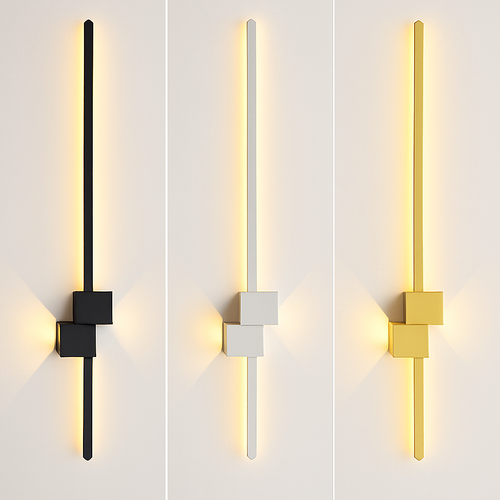 Moderne minimaliste LED intérieur applique ligne lampe longue bande applique murale TV fond mur chambre salon allée couloir lampe - vue 6 sur 15
