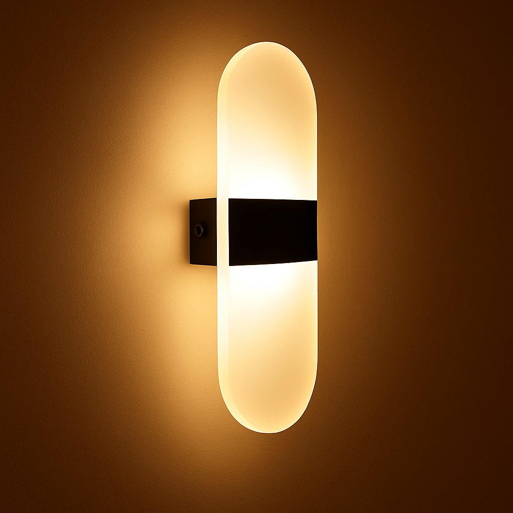 Moderne Simple Chambre Chevet Acrylique applique Créative LED rectangulaire ellipse бра décor à la maison luminaria induction applique murale - vue 6 sur 14