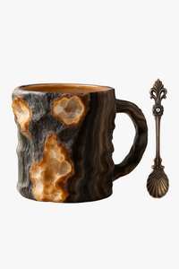 Mug en cristal effet facetté style élégant cadeau
