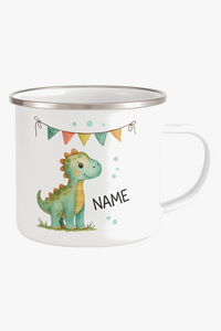 Mug enfant personnalisé motif animal tasse émail poignée