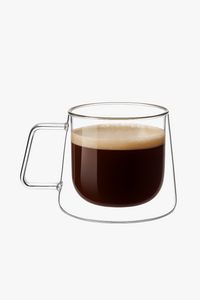 Mug verre double paroi 200 ml anse isolant