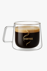Mug verre double paroi 200 ml avec anse