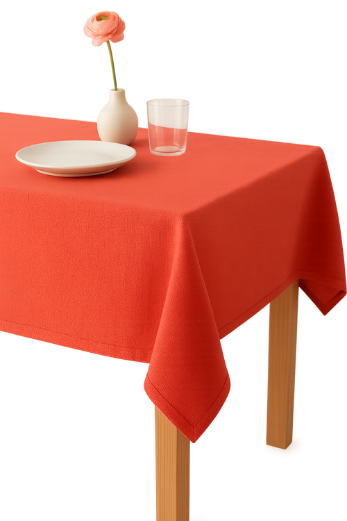 Nappe coton lin imperméable style minimal pour table - vue 2 sur 2