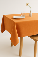 Nappe coton lin imperméable style naturel table repas
