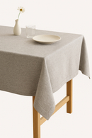 Nappe coton lin imperméable style uni table repas