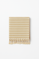 Nappe coton lin rayures pompons style moderne table