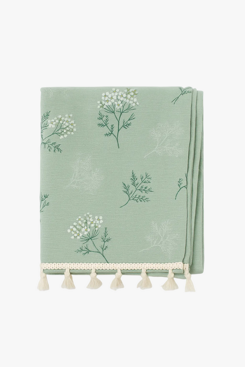 Nappe coton motifs marguerites style coréen table cuisine