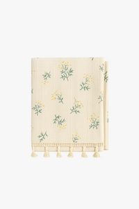 Nappe coton motifs marguerites style coréen table élégante