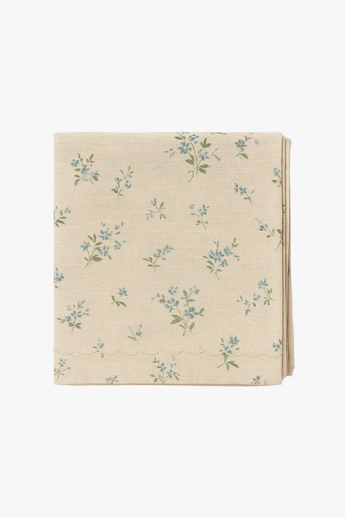 Nappe coton motifs marguerites style coréen table repas