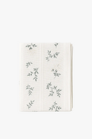 Nappe coton style champetre dentelle marguerite pompons table