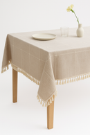 nappe damassée rayée imperméable style moderne table repas