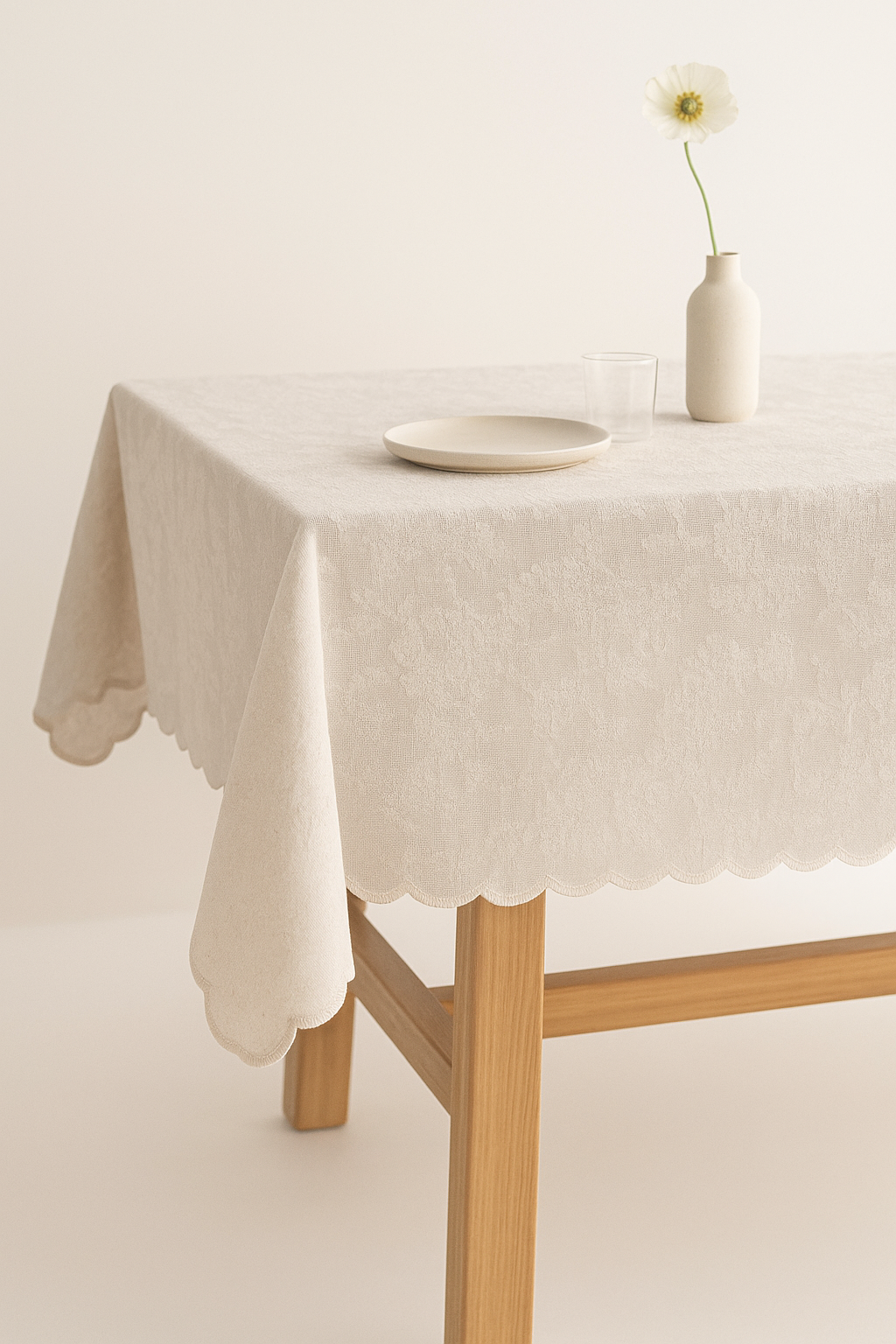 Nappe de table en dentelle style champêtre imperméable - vue 2 sur 2