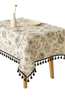 Nappe de table imprimé pivoines style ins imperméable