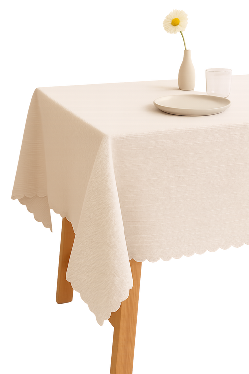 Nappe dentelle style champetre impermeable pour table cuisine - vue 2 sur 2