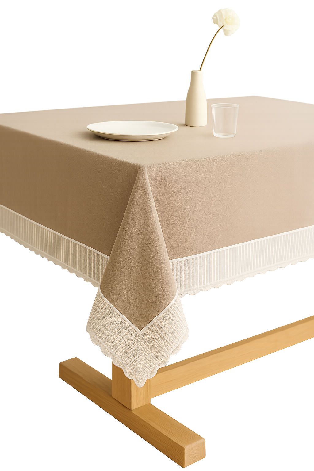 Nappe dentelle style français motif pluie de météores - vue 2 sur 2