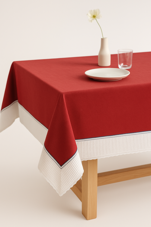 Nappe dentelle style français motif pluie etoiles table - vue 2 sur 2