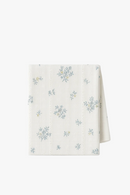 Nappe florale brodée style coréen avec pompons table