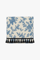 Nappe florale style champêtre bordure dentelle table repas
