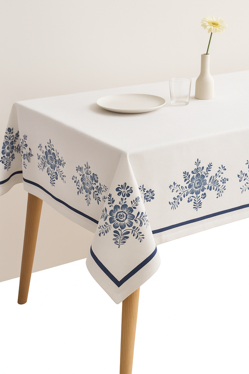 Nappe imperméable motif géométrique moderne pour table salle à manger - vue 2 sur 2