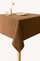 Nappe imperméable style champêtre beige infroissable pour table