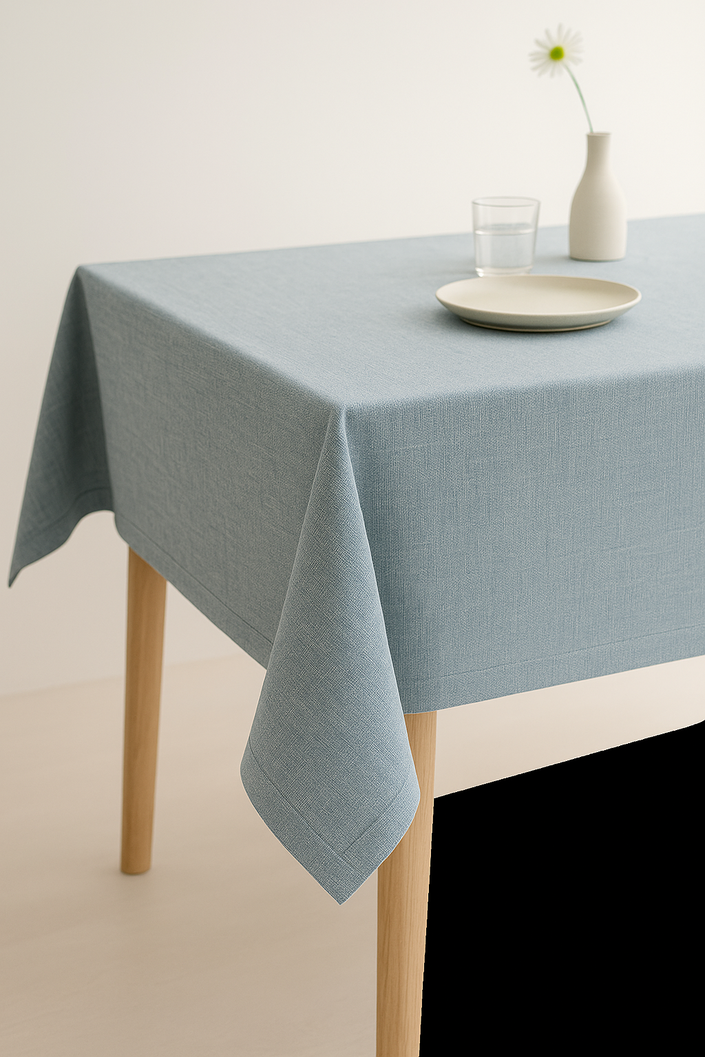 Nappe imperméable vert style campagne tissu doux lavable - vue 2 sur 2