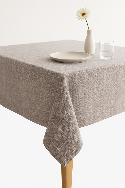 Nappe polyester unie style japonais lavable repas fete - vue 2 sur 2