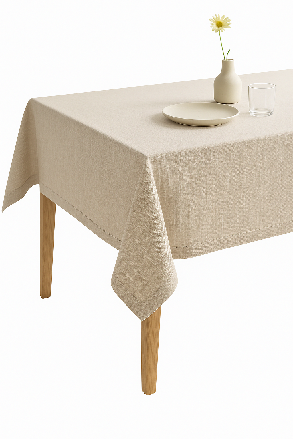 Nappe style japonais unie polyester lavable table - vue 2 sur 2
