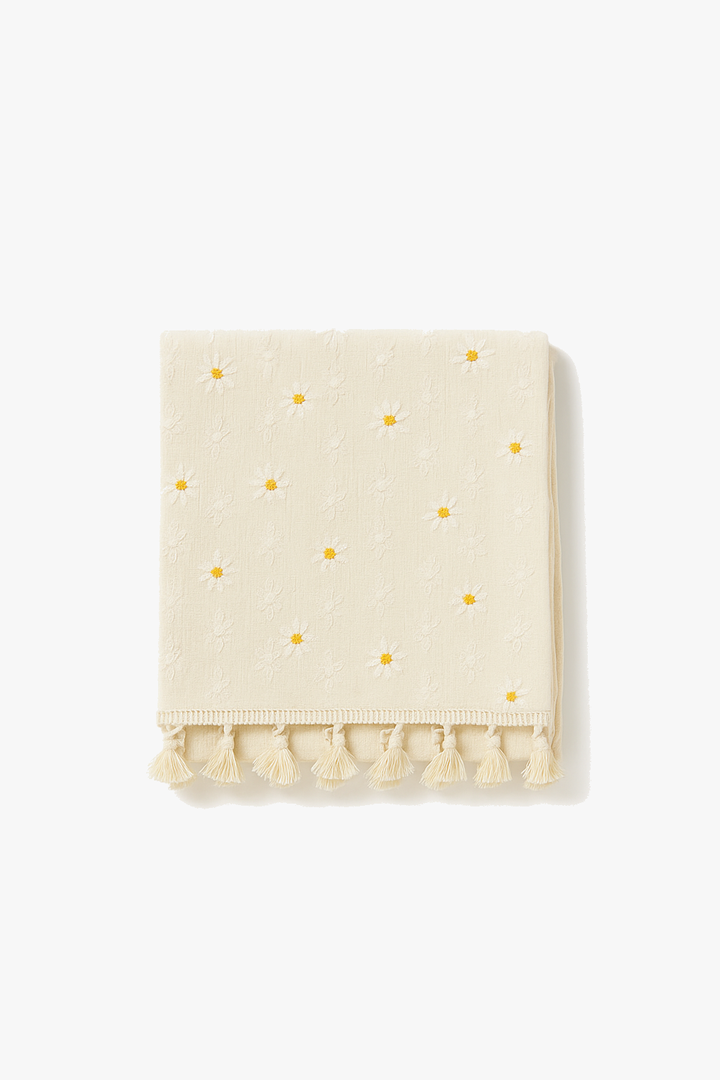 Nappe style pastoral dentelle marguerite pompons table reception