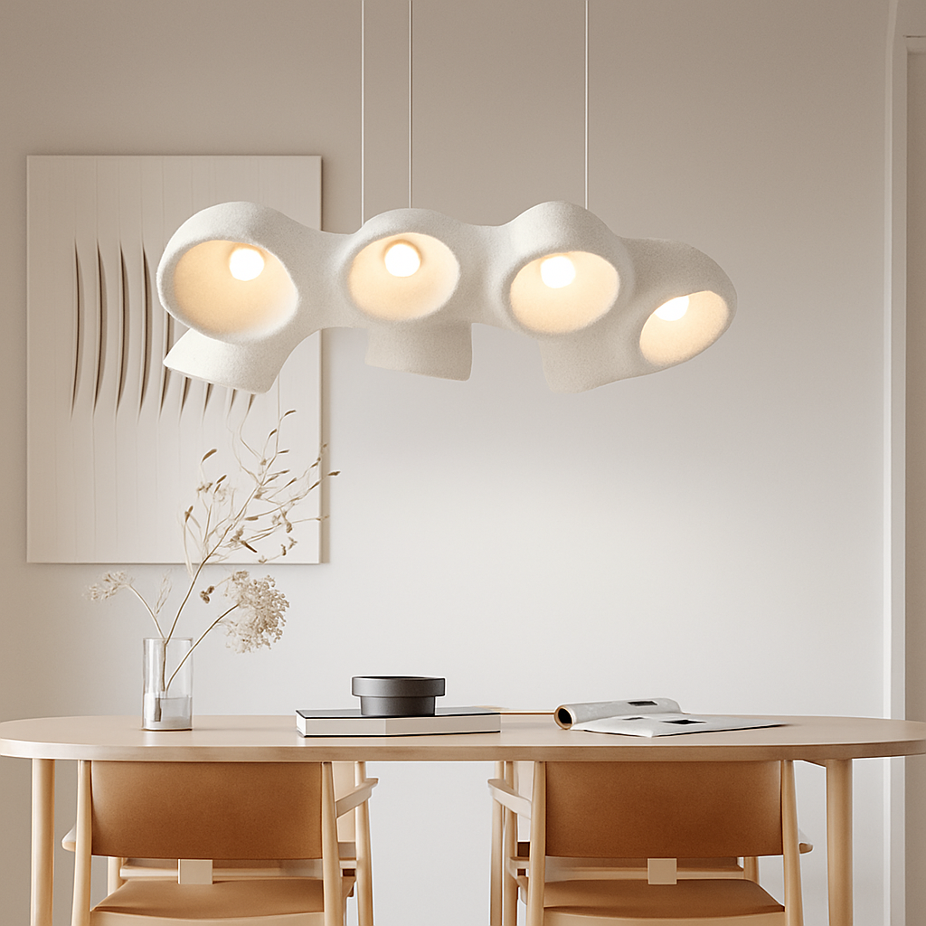 Nordic Pendant Lights Minimalist Resin Suspension Hanging Lamp For Living Room Dining Room Lobby - vue 2 sur 9