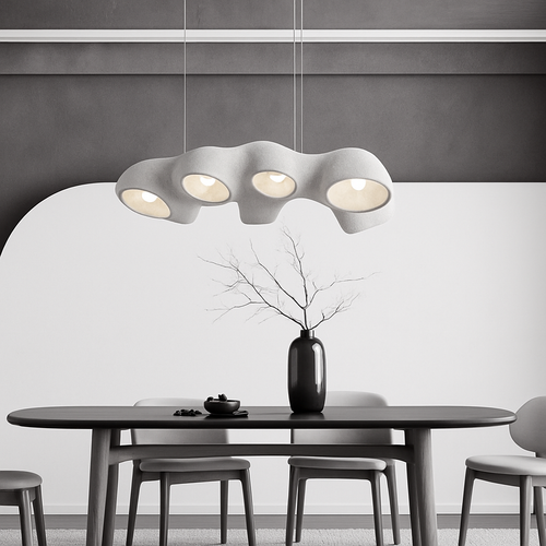 Nordic Pendant Lights Minimalist Resin Suspension Hanging Lamp For Living Room Dining Room Lobby - vue 4 sur 9