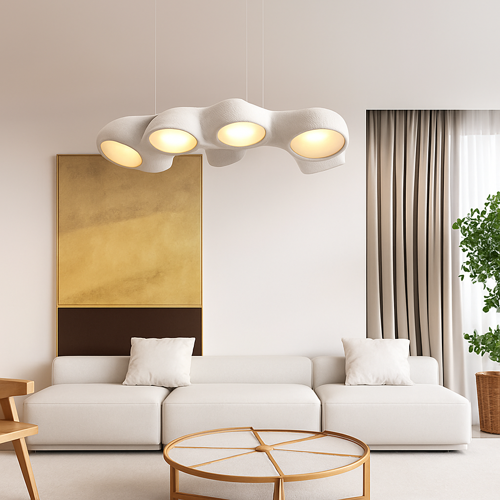 Nordic Pendant Lights Minimalist Resin Suspension Hanging Lamp For Living Room Dining Room Lobby - vue 4 sur 9