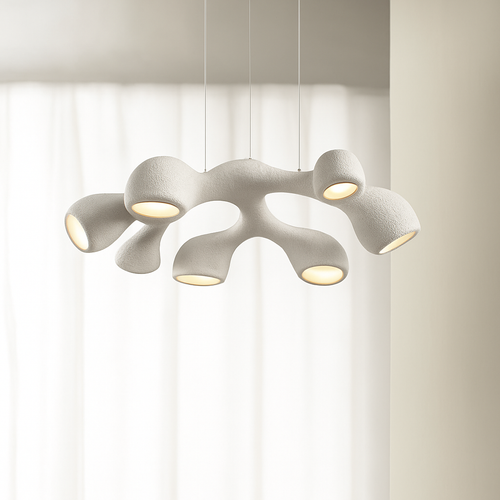 Nordic Pendant Lights Minimalist Resin Suspension Hanging Lamp For Living Room Dining Room Lobby - vue 10 sur 9