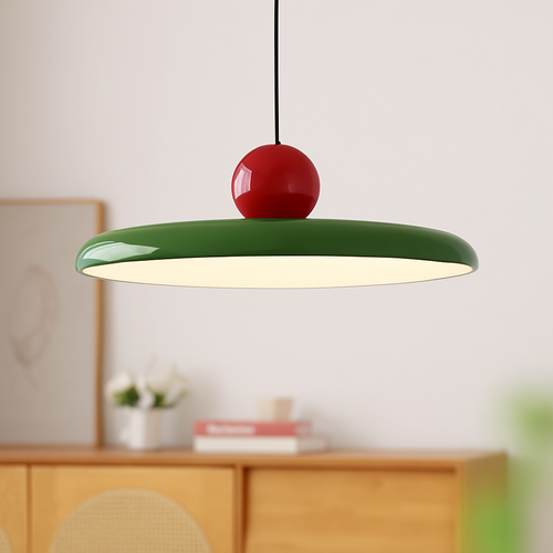 Nordique LED Suspension Lumière Crème Vent Soucoupe Volante Lampes Pour Salon Chambre Chevets Restaurant Hôtel Éclairage Intérieur - vue 3 sur 18