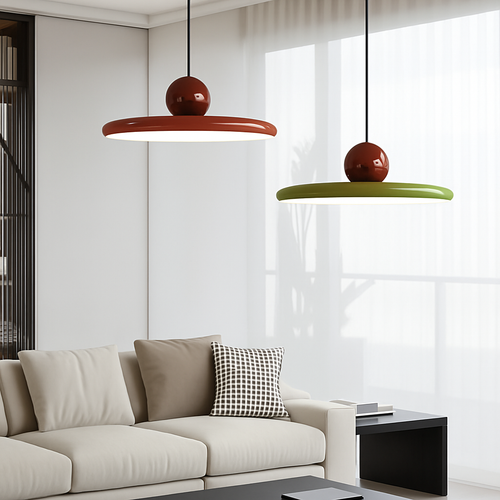 Nordique LED Suspension Lumière Crème Vent Soucoupe Volante Lampes Pour Salon Chambre Chevets Restaurant Hôtel Éclairage Intérieur - vue 5 sur 18