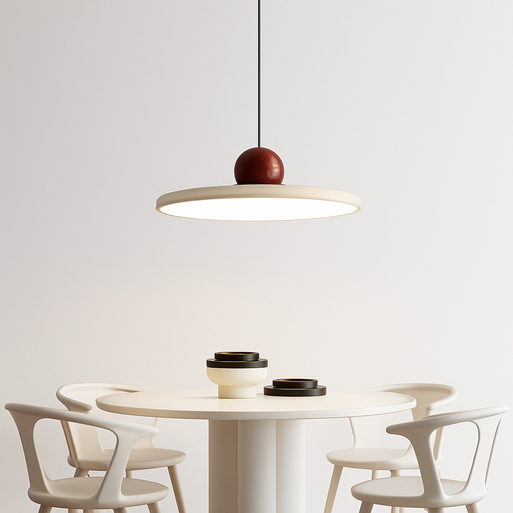 Nordique LED Suspension Lumière Crème Vent Soucoupe Volante Lampes Pour Salon Chambre Chevets Restaurant Hôtel Éclairage Intérieur - vue 5 sur 18