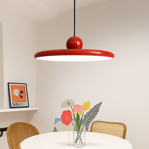 Nordique LED Suspension Lumière Crème Vent Soucoupe Volante Lampes Pour Salon Chambre Chevets Restaurant Hôtel Éclairage Intérieur - vue 7 sur 18