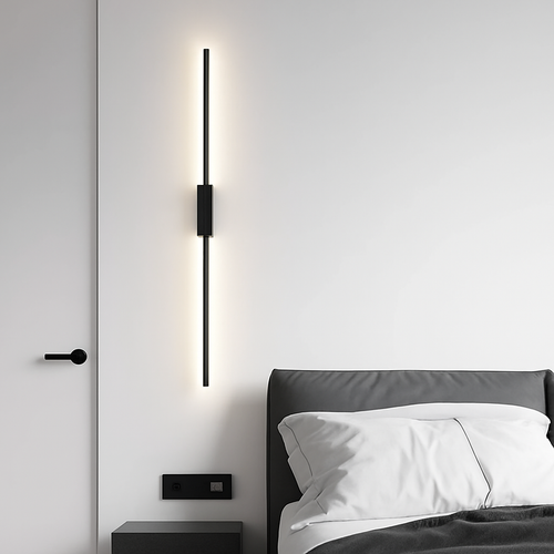Nordique noir applique murale LED lumières applique pour chambre salon lampes d'intérieur applique murale Luminaires décor pour la maison AC110-220V - vue 6 sur 10