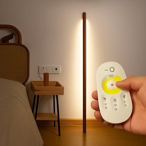 Nordique noir noyer frêne européen rester contre mur lampadaire Design chambre chevet salon canapé LED lampe d'ambiance - vue 3 sur 6