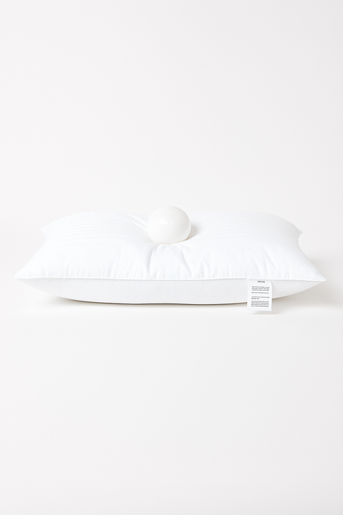 oreiller ignifugé en duvet d'oie avec couette coton - vue 5 sur 6