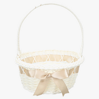 panier de fleurs en osier pour mariage et rangement