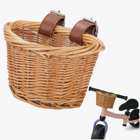 panier en osier tressé pour vélo et scooter enfants durable imperméable