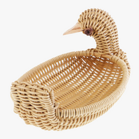 panier en plastique imitation rotin pour artisanat et présentoir