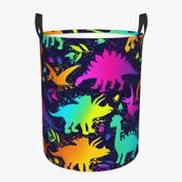 panier à linge en tissu oxford motif dinosaures pour rangement et décoration