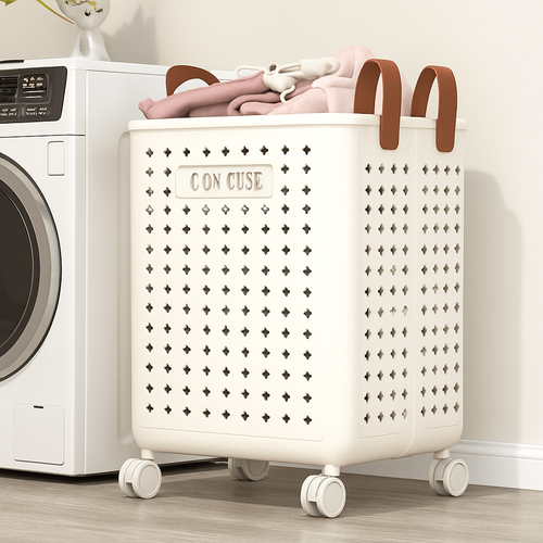 panier pliable multifonctionnel avec roulettes grande capacité rangement pratique - vue 3 sur 14