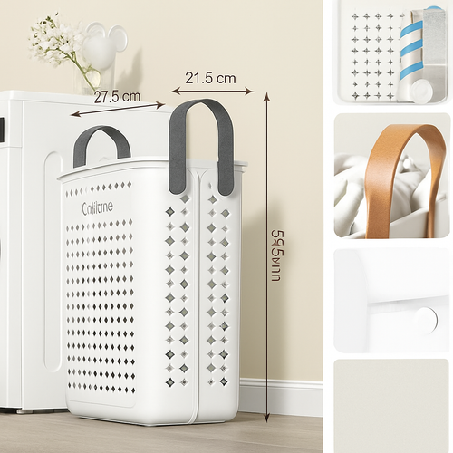 panier pliable multifonctionnel avec roulettes grande capacité rangement pratique - vue 14 sur 14