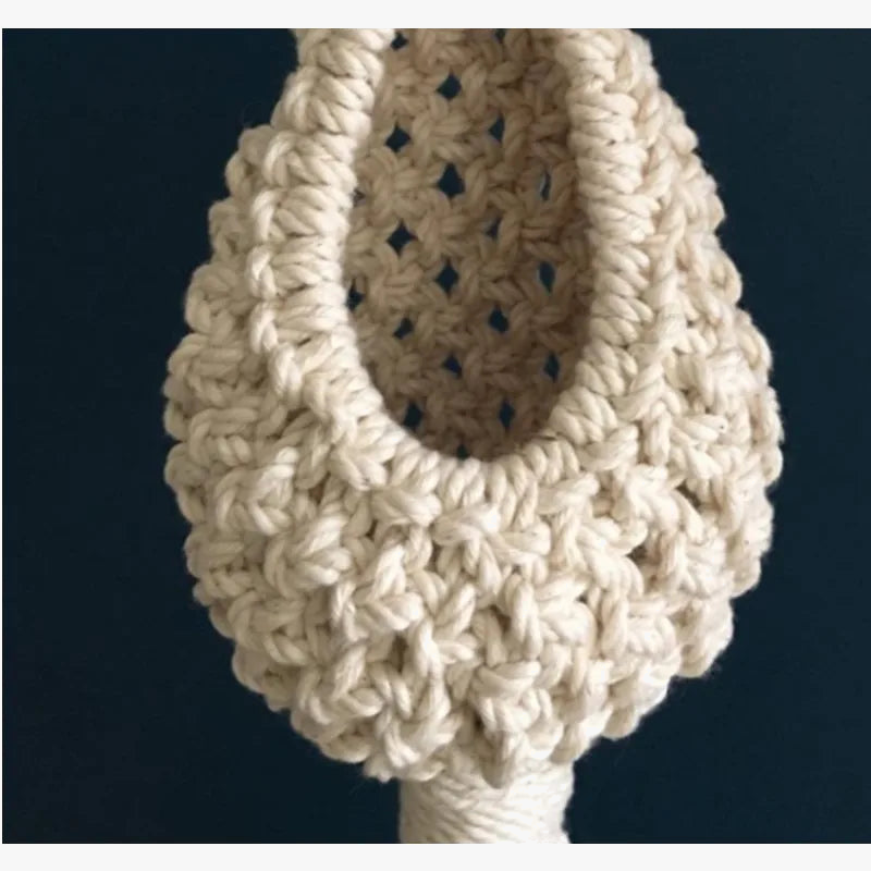 panier suspendu en coton macramé en forme d'ananas pour décoration boho