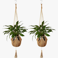 panier suspendu en macramé pour plantes décoratives