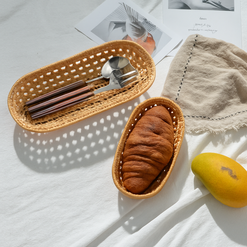panier tissé à la main pour rangement de pain et fruits - vue 3 sur 10